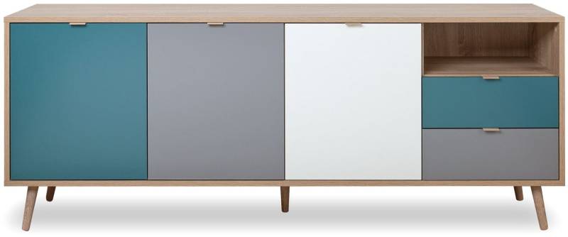 Finori Sideboard, Sonoma Eiche / Tricolor B x H x T ca. 180 x 71 x 40 cm von Finori
