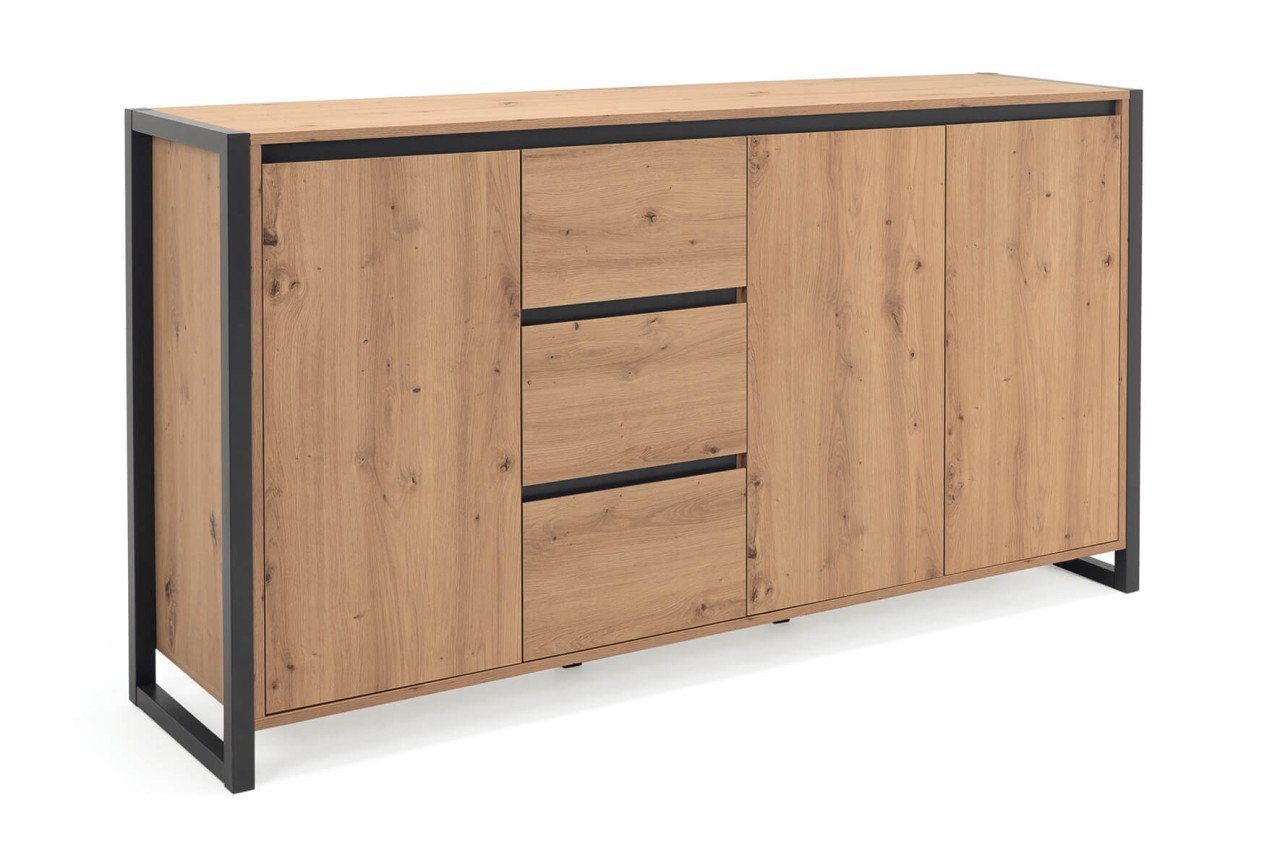 Finori Sideboard Denver 160 cm Dekor Artisan Oak / anthrazit Kommode Finori Sideboard Denver 160 cm Dekor Artisan Oak / anthrazit Kommode von Finori