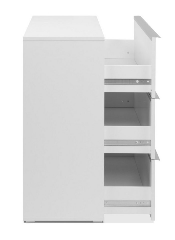 Finori Sideboard Kommode Orsa mit Schubkästen, weiß von Finori