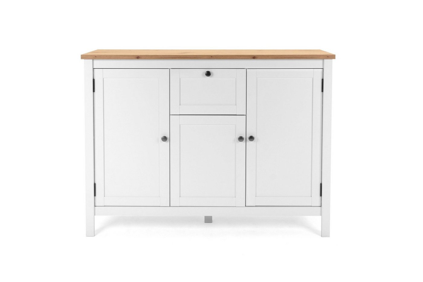 Finori Sideboard Sideboard Juno", Weiß / Artisan Oak, schmal" von Finori