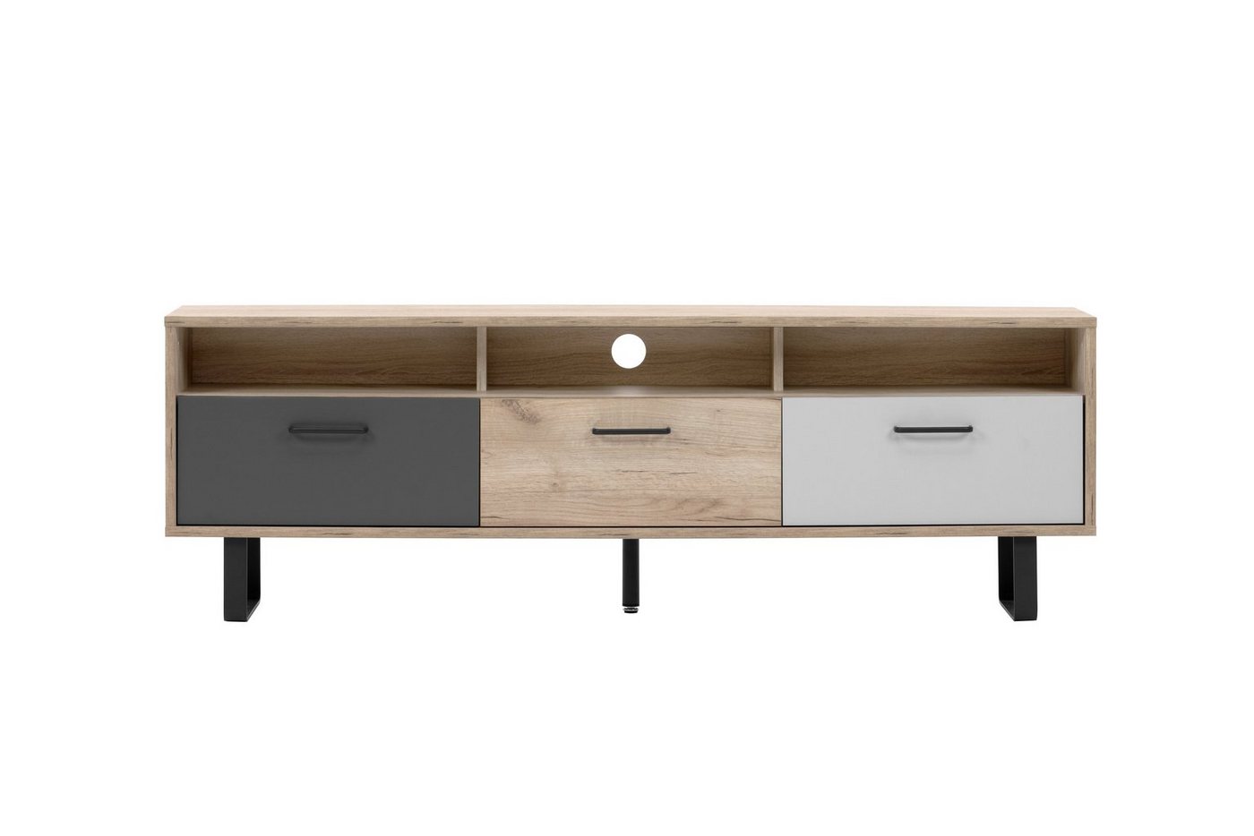 Finori TV-Board TV-Board Milo", Grey Craft Oak / Farbmix" von Finori