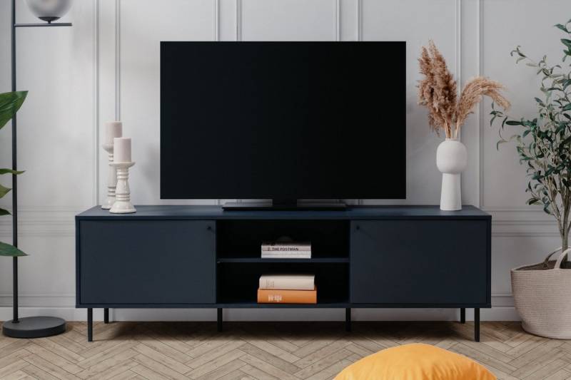 Finori TV-Board in Navy blau - 160x50x40cm (BxHxT) von Finori