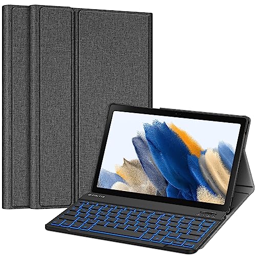 FINTIE Beleuchtete Tastatur Hülle für Samsung Galaxy Tab A8 10.5 Zoll 2022/2021 SM-X200/X205/X207 - Keyboard Cover mit Abnehmbarer QWERTZ Layout Hintergrundbeleuchtung Tastatur, Grau FINTIE Beleuchtete Tastatur Hülle für Samsung Galaxy Tab A8 10.5 Zoll 2022/2021 SM-X200/X205/X207 - Keyboard Cover mit Abnehmbarer QWERTZ Layout Hintergrundbeleuchtung Tastatur, Grau von FINTIE