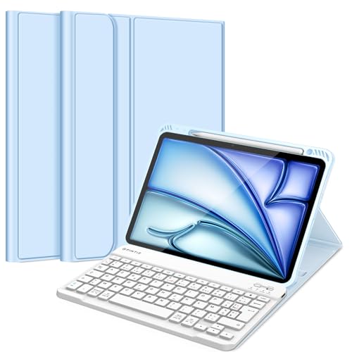 FINTIE Französische AZERTY-Tastatur für iPad Air 11 Zoll 2024/Air 5 2022/Air 4 2020 10,9", Multi-Positions-Abdeckung, abnehmbare kabellose Tastatur, Himmelblau FINTIE Französische AZERTY-Tastatur für iPad Air 11 Zoll 2024/Air 5 2022/Air 4 2020 10,9", Multi-Positions-Abdeckung, abnehmbare kabellose Tastatur, Himmelblau von FINTIE