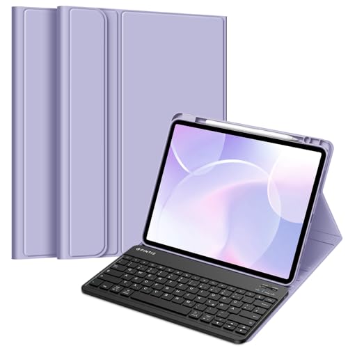 FINTIE Hülle mit Tastatur für iPad Air 13 Zoll (M3) 2025, (M2) 2024 Keyboard, Soft TPU Rückseite Gehäuse Schutzhülle mit Stifthalter, magnetisch Abnehmbarer Tastatur QWERTZ Layout, Violett FINTIE Hülle mit Tastatur für iPad Air 13 Zoll (M3) 2025, (M2) 2024 Keyboard, Soft TPU Rückseite Gehäuse Schutzhülle mit Stifthalter, magnetisch Abnehmbarer Tastatur QWERTZ Layout, Violett von FINTIE