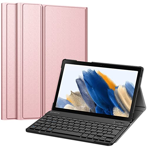 FINTIE Keyboard Case Compatible with Samsung Galaxy Tab A8 10.5" (Spanish Layout), Rose Gold von FINTIE