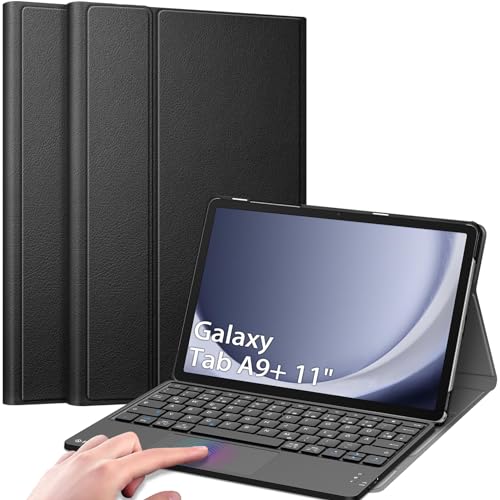 FINTIE Tastatur Hülle für Samsung Galaxy Tab A9 Plus 11 Zoll 2023 SM-X210/X216/X218 - Deutscher Tastatur mit Touchpad Magnetisch Abnehmbarer Keyboard, Schwarz FINTIE Tastatur Hülle für Samsung Galaxy Tab A9 Plus 11 Zoll 2023 SM-X210/X216/X218 - Deutscher Tastatur mit Touchpad Magnetisch Abnehmbarer Keyboard, Schwarz von FINTIE