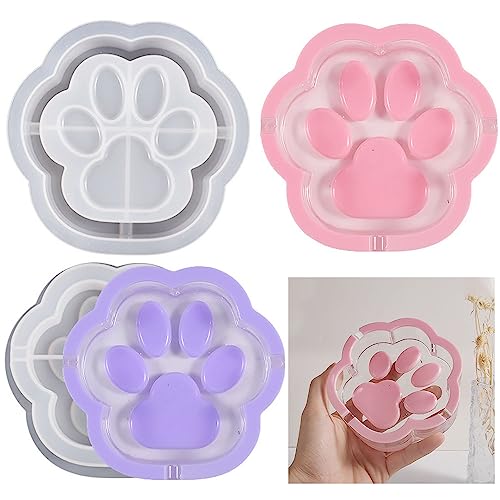 Finyoffiy Katzenpfoten-Epoxid-Form Cat Paw Silikonform Gießform Resin Katzenpfoten-Form Aschenbecher Form DIY Harzform für Aschenbecher Home Decoration (Cat) von Finyoffiy