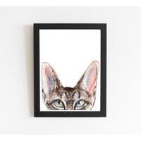 Devon Rex Katze Art Print, Katzenmalerei, Katzenliebhaber Geschenk, Katzen Kunstdruck, Gedenkstätte, Druck, Katzendame Geschenk von FiolettaArts