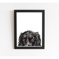 Gordon Setter Kunstdruck, Gordon Aquarell Zeichnung Geschenk, Wand Kunst Niedlich Poster Gedenkstätte, Hunderasse Illustration Druck, Schwarzer Hund von FiolettaArts