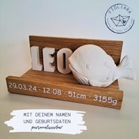 Geburtsgeschenk Aus Holz | Geschenk Zur Geburt Mit Namen Babygeschenk Geburtsdaten Namensaufsteller Für Eltern von Fioliara