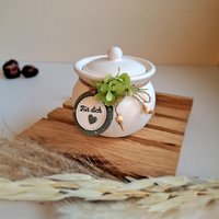 Keramikdose Als Geburtstagsgeschenk | Kleines Mitbringsel Geschenkdose Kleinigkeit Dose Mit Trockenblumen Valentinsgeschenk von Fioliara