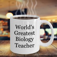 Biologie Lehrer Tasse, Kaffeetasse, Geschenkidee Lehrer, Kollegin, Ruhestand Geschenk, Geheimer Weihnachtsmann von FionaKingstonDesigns