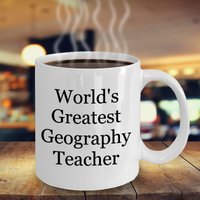 Geografie Lehrer Tasse, Kaffeetasse, Geschenkidee Lehrer, Kollegin, Ruhestand Geschenk, Secret Santa von FionaKingstonDesigns