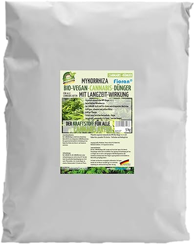 Fioran® Bio Canabis Hanf Mykorrhiza Grow 15 Kg mit Mykorrhiza organischer Bio-Vegan Intensiv Dünger Langzeitwirkung von Fioran