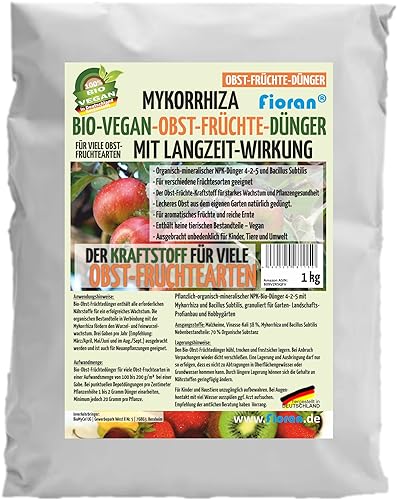 Fioran® Bio Früchtedünger 1 Kg mit Mykorrhiza und Bacillus Subtilis (NPK 4-2-5) von Fioran