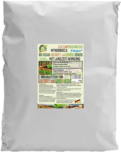 Fioran® Bio Hochbeet- und Gemüsedünger 5 Kg mit Mykorrhiza und Bacillus Subtilis (NPK 4-2-5) von Fioran
