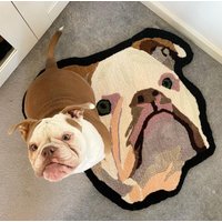 Benutzerdefinierte Haustier Porträt Teppich, Personalisierte Individuelles Hunde Porträt, Tier Handgemachter Personalisiertes Geschenk, Geschenke von FioreRugss
