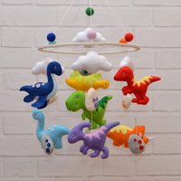 Baby Mobile Dinosaurier. Kinderzimmer Dekor Krippe Dino. Babyparty Hängendes Mobile. Krippenspielzeug Dekor. Bausatz von FioriUA