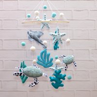Baby Mobile Ozean. Krippe Mobile. Junge. Kinderzimmer Geschenk Für Jungen. Dekor Küsten Dekor von FioriUA