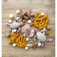 Filz Baby Mobile Fürs Kinderzimmer. Ozean Mobile. Küsten Kinderzimmer Dekor. Baby-Dusche-Geschenk. "Kinderzimmer Deko "Ozean" Krippe Neutral von FioriUA