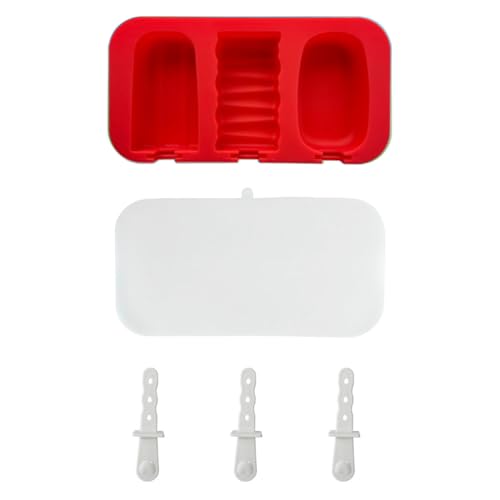 3 Stück Eisformen mit Stäbchen, wiederverwendbare Silikon-Eisformen für Eis am Stiel, BPA-frei, leicht zu lösen, stapelbar für hausgemachte Eiscreme, Kuchen, DIY Form 3 Stück Eisformen mit Stäbchen, wiederverwendbare Silikon-Eisformen für Eis am Stiel, BPA-frei, leicht zu lösen, stapelbar für hausgemachte Eiscreme, Kuchen, DIY Form von Fiorky