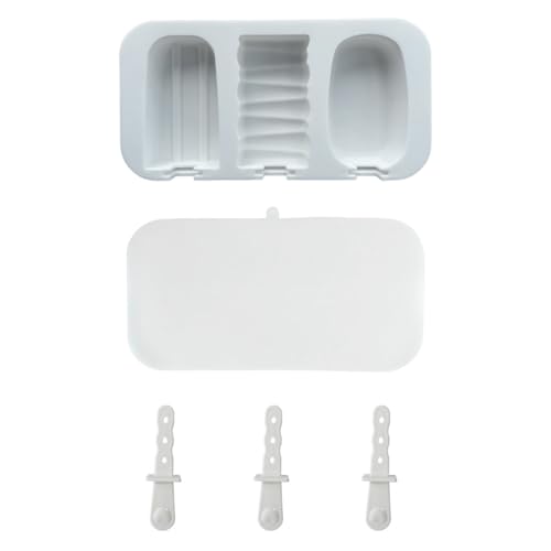 3 Stück Eisformen mit Stäbchen, wiederverwendbare Silikon-Eisformen für Eis am Stiel, BPA-frei, leicht zu lösen, stapelbar für hausgemachte Eiscreme, Kuchen, DIY Form 3 Stück Eisformen mit Stäbchen, wiederverwendbare Silikon-Eisformen für Eis am Stiel, BPA-frei, leicht zu lösen, stapelbar für hausgemachte Eiscreme, Kuchen, DIY Form von Fiorky