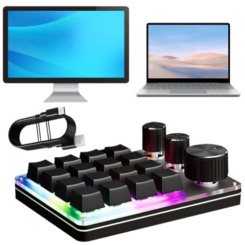 Fiorky 16 Tasten Tasten Nobel programmierbares Makro-Tastaturtyp-C Kabel/Bluetooth-kompatibler mechanischer Tastatur-LED-Hintergrundbeleuchtungsmakro-Tastatur for PC-Computerspiele Fiorky 16 Tasten Tasten Nobel programmierbares Makro-Tastaturtyp-C Kabel/Bluetooth-kompatibler mechanischer Tastatur-LED-Hintergrundbeleuchtungsmakro-Tastatur for PC-Computerspiele von Fiorky