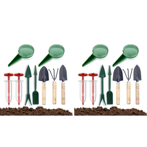 Fiorky 18 Stcs-Samenverteiler, Samenspender for kleine Samen, manuelle Handlinge Sämlinge Dibber, Säen Helfer Set Plastiksamensäern-Swer-Multifunktion zum Pflanzen von Gemüseblumen von Fiorky