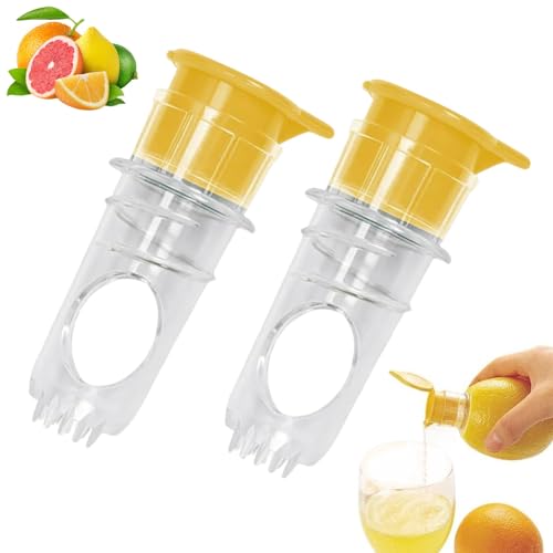 Fiorky 2pcs Citrus Orange Juicer Tragbarer Obstpresse Handsaft for die Küche (gelb) von Fiorky