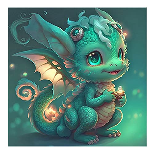 Fiorky 5D DIY Full Round Drill Kit M Kunst, 5D Diamant Painting Bilr Erwhsene, Pterur Dragon Kit Home coration Art Craft 30x30cm von Fiorky