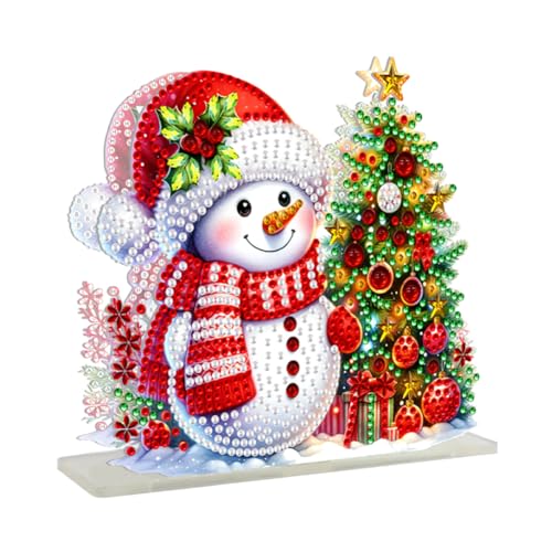 Fiorky Acryl-Weihnachts-Doppelseitiger Nussknacker-Diamantmalerei-Papierhandtuchhalter, Tisch-Diamantmalerei-Serviettenhalter für Erwachsene, Diamant-Kits, Zubehör für Weihnachtsgeschenke von Fiorky
