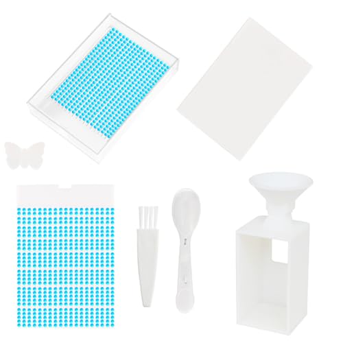 Fiorky Bohrplatten-Box, Organizer, Zubehör, Werkzeugset mit Diamant-Malerei-Bohrern, Trichter, Diamant-Malerei-Perlen, Sortiertablett, Diamant-Malerei-Zubehör und Werkzeuge for Erwachsene von Fiorky