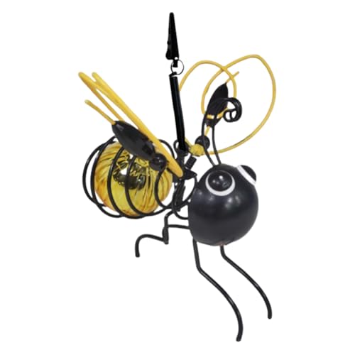 Fiorky Hanging Biene Solar Gartenlichter Dekor Metall LED Outside Bugs Gartendekor (Gold) von Fiorky