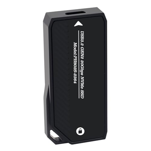 Fiorky M.2 auf Typ-C SSD-Gehäuseadapter NVME 20 Gbit/s Mobile Festplattenbox-Adapterkarte B M Key USB 3.2 Gen2-Adapter unterstützt M2 SSD 2280/42/60 (B) von Fiorky