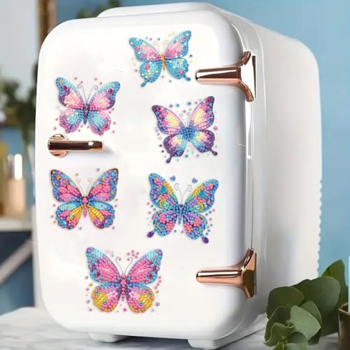 Fiorky Personalized Kühlschrank Magnete 6pcs Acryl Tier Diamant Art Kühlschrank Magnet Diamant Malerei Kühlschrank Magnet Diamant Malerei Kühlschrank Magnet für Kühlschrank Whiteboards von Fiorky