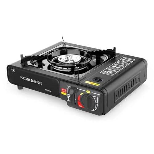 Fiorky tragbarer Butan -Campingherd mit Sicherheitsschloss automatischer Zündgasherd Camping Butan Herd for Notfall -Tailgating -Wandercamping von Fiorky