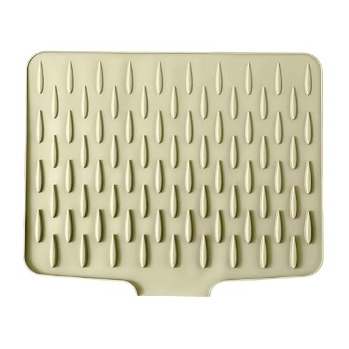 Silikon schnell trockener Schale Matte Utensilien Tassen Abflussboard-Wärme-resistente Abflusspolster for Küchentheke/Waschbecken Kühlschrank/Schubladen Liner von Fiorky