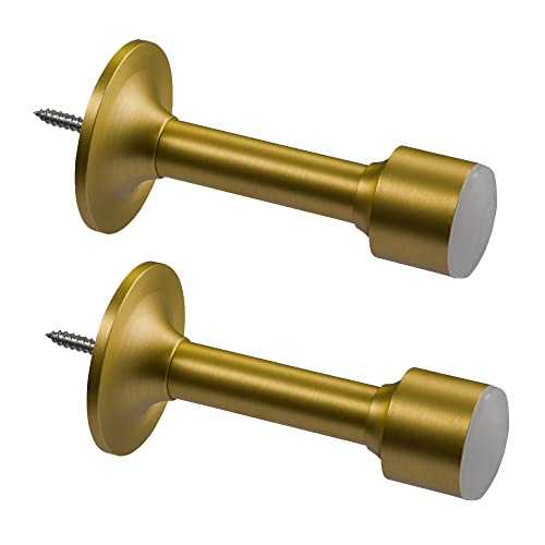 Fipoque 2 Stück Massiver Messing Türstopper, Dekorativ, Wandschutz, Robust mit Weißer Gummi-Stoßstangenspitze, Türschutz, Gebürstetes Gold, Messing beschichtet Fipoque 2 Stück Massiver Messing Türstopper, Dekorativ, Wandschutz, Robust mit Weißer Gummi-Stoßstangenspitze, Türschutz, Gebürstetes Gold, Messing beschichtet von Fipoque