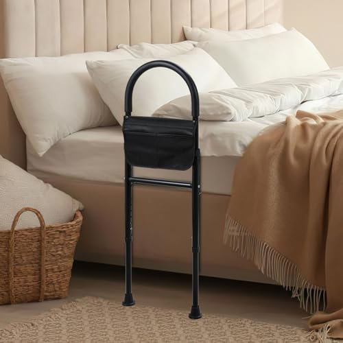 Fiqops Aufstehhilfe Bett, Aufstehhilfe Bett Senioren,Aufstehhilfen mit Unterstützung Beine und Lagerung Tasche,Aufstehhilfe Höhenverstellbarer,Haltegriffe für Senioren,Rausfallschutz von Fiqops