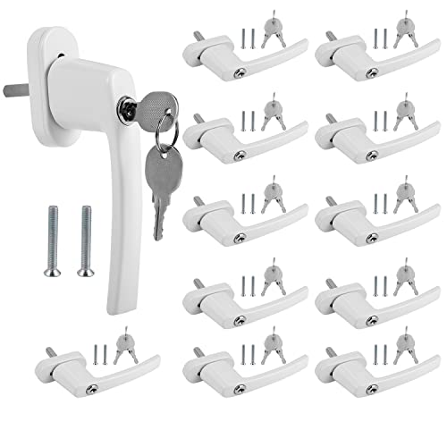 Fiqops Fenstergriff Aluminium Abschließbar 12 Stück Weiß Kindersicherung mit Schloss in Stiftlänge 35mm Abschließbareabschließbar im Gekippten und Geschlossenen Zustand Fiqops Fenstergriff Aluminium Abschließbar 12 Stück Weiß Kindersicherung mit Schloss in Stiftlänge 35mm Abschließbareabschließbar im Gekippten und Geschlossenen Zustand von Fiqops