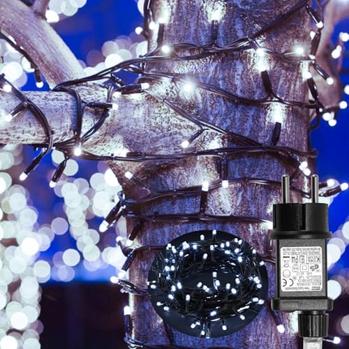 Fiqops LED Lichterkette Außen 30M 300LEDs 8 Modi, IP44 wasserdicht Lichterketten mit Memory Funktion für Party Hochzeit Garten Balkon Weihnachten, Kaltes Weiß, Dunkelgrüner Draht Fiqops LED Lichterkette Außen 30M 300LEDs 8 Modi, IP44 wasserdicht Lichterketten mit Memory Funktion für Party Hochzeit Garten Balkon Weihnachten, Kaltes Weiß, Dunkelgrüner Draht von Fiqops