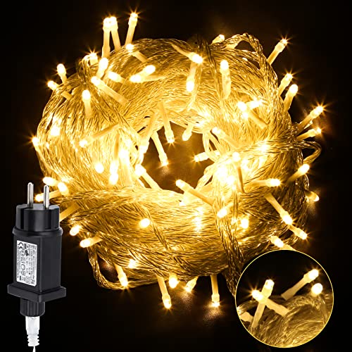 Fiqops LED Lichterkette Außen 30M 300LEDs 8 Modi, IP44 wasserdicht Lichterketten mit Memory Funktion für Party Hochzeit Garten Balkon Weihnachten, Warmweiß, Weiß Draht Fiqops LED Lichterkette Außen 30M 300LEDs 8 Modi, IP44 wasserdicht Lichterketten mit Memory Funktion für Party Hochzeit Garten Balkon Weihnachten, Warmweiß, Weiß Draht von Fiqops