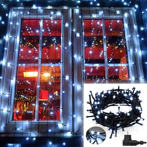 Fiqops LED lichterkette außen 30m 300LEDs lichterketten mit Stecker IP44 Wasserdicht Strom Lichterkette outdoor/innen für Garten Terrasse Hochzeiten Weihnachten Party Kaltweiß,Schwarz Draht Fiqops LED lichterkette außen 30m 300LEDs lichterketten mit Stecker IP44 Wasserdicht Strom Lichterkette outdoor/innen für Garten Terrasse Hochzeiten Weihnachten Party Kaltweiß,Schwarz Draht von Fiqops