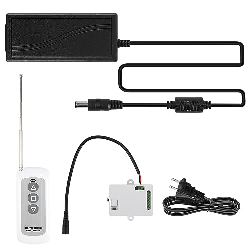 Fiqops Linearaktuator Controller 240V, mit Controller,Netzteil und Fernbedienung,für den Anschluss eines oder zweier Linearmotor verwendet werden, Türöffner, Fensteröffner und TV-Lifte von Fiqops