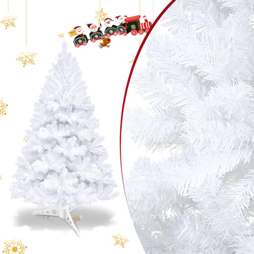 Fiqops Weihnachtsbaum künstlich 120cm Künstlicher Weihnachtsbaum 220 Spitzen Plastik Tannenbaum unechter,Christbaum Schnellaufbau Klapp,Feuerresistent inkl.Robuste Ständer,Weiß Fiqops Weihnachtsbaum künstlich 120cm Künstlicher Weihnachtsbaum 220 Spitzen Plastik Tannenbaum unechter,Christbaum Schnellaufbau Klapp,Feuerresistent inkl.Robuste Ständer,Weiß von Fiqops