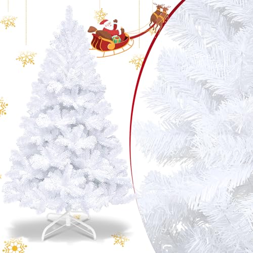 Fiqops Weihnachtsbaum künstlich 180cm Künstlicher Weihnachtsbaum 770 Spitzen Plastik Tannenbaum unechter,Christbaum Schnellaufbau Klapp,Feuerresistent inkl.Robuste Ständer,Weiß Fiqops Weihnachtsbaum künstlich 180cm Künstlicher Weihnachtsbaum 770 Spitzen Plastik Tannenbaum unechter,Christbaum Schnellaufbau Klapp,Feuerresistent inkl.Robuste Ständer,Weiß von Fiqops