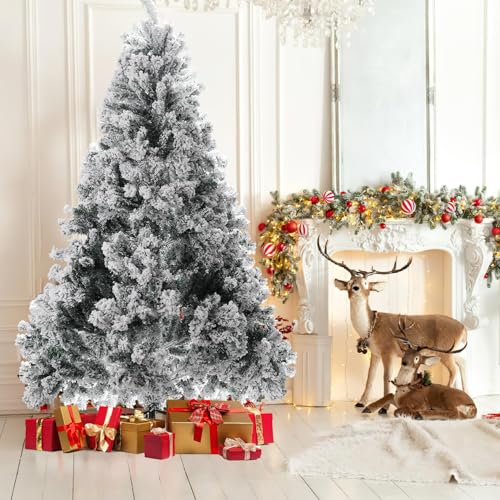 Fiqops Weihnachtsbaum künstlich mit Schnee 150cm 550 Spitzen Künstlicher Weihnachtsbaum Beflockt Tannenbaum,Christbaum Feuerresistent Schnellaufbau Klapp Ständer inkl. Fiqops Weihnachtsbaum künstlich mit Schnee 150cm 550 Spitzen Künstlicher Weihnachtsbaum Beflockt Tannenbaum,Christbaum Feuerresistent Schnellaufbau Klapp Ständer inkl. von Fiqops