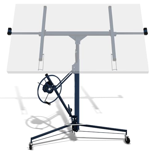 Fiqops XXL Plattenheber bis max 68 kg für Rigipsplatten 140-350cm Arbeitshöhe höhenverstellbar, max 290cm Lastarmbreite, Blau von Fiqops