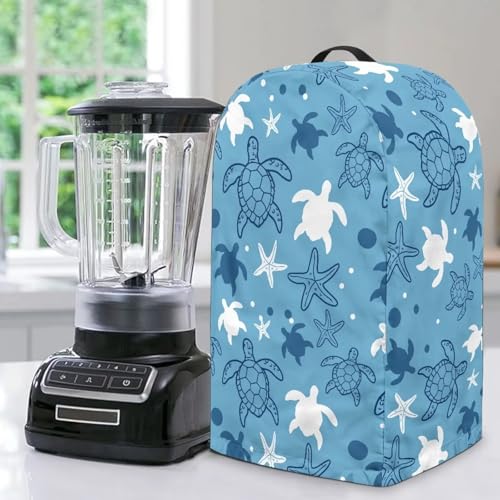 Fiqyvagox Blender Appliance Cover Kitchen Small Appliance Protector Universal Fit Blender, Juicer, Coffee Maker Cover, Sea Turtle Seestern Spot Blue von Fiqyvagox